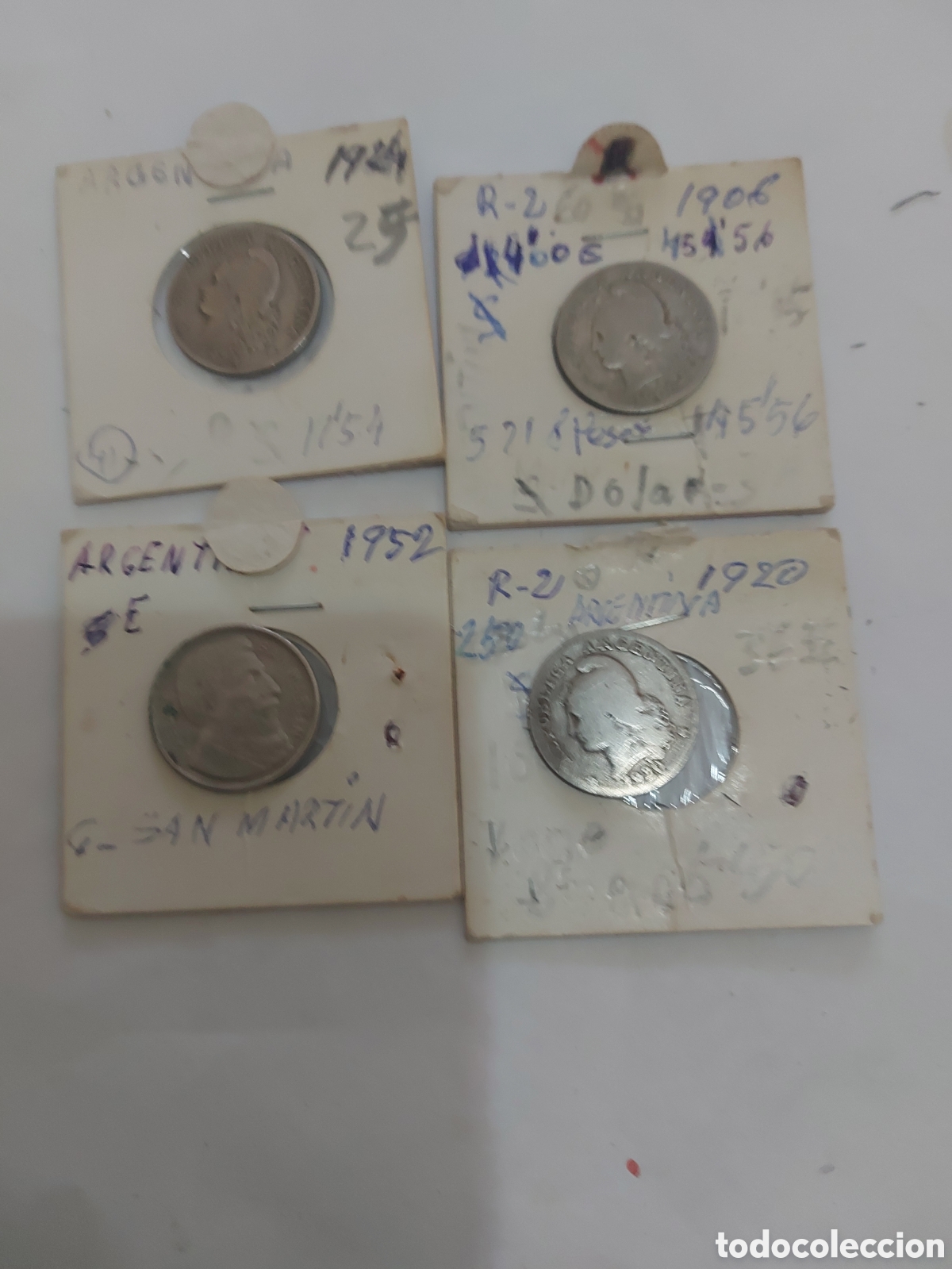 Alte M&uuml;nzen aus Amerika: 4 monedas Argentina anti