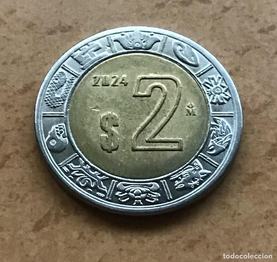 Monedas antiguas de Am&eacute;rica: 2 pesos de M&eacute;xico (M&eacute;jico). A&ntilde;o 2024