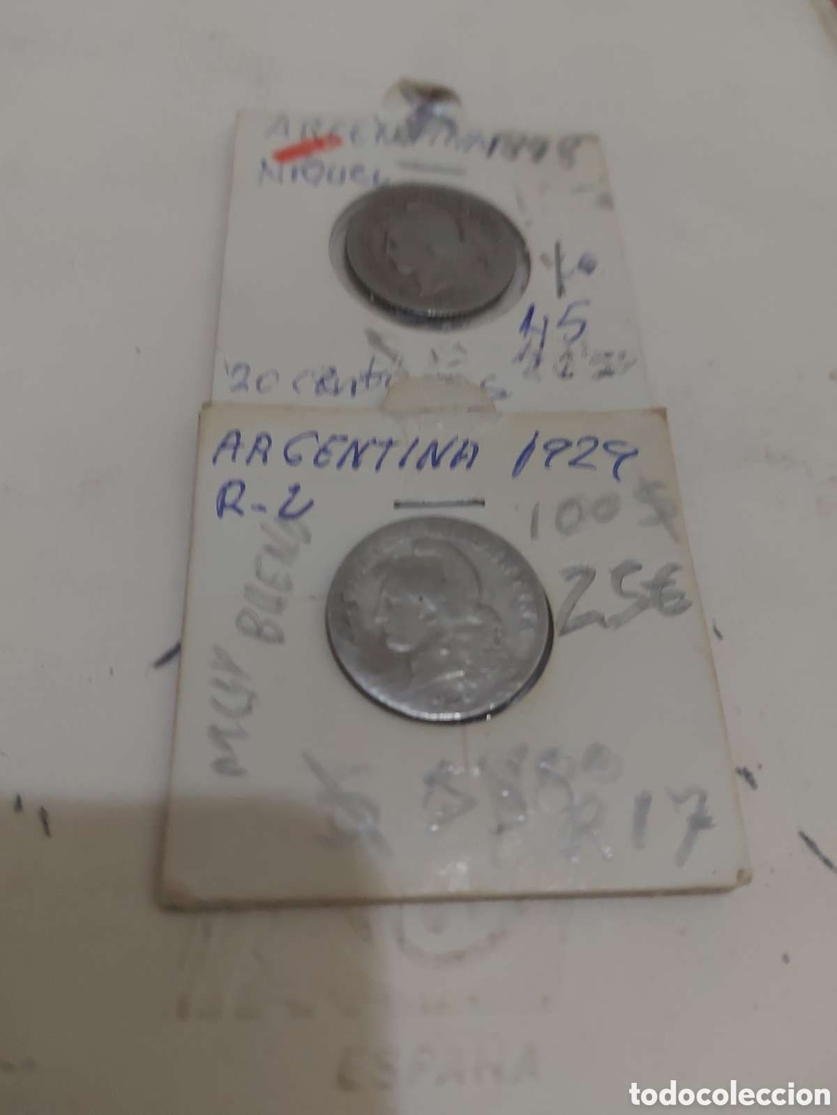 Monedas antiguas de Am&eacute;rica: 2 monedas de Argentina - Foto 1