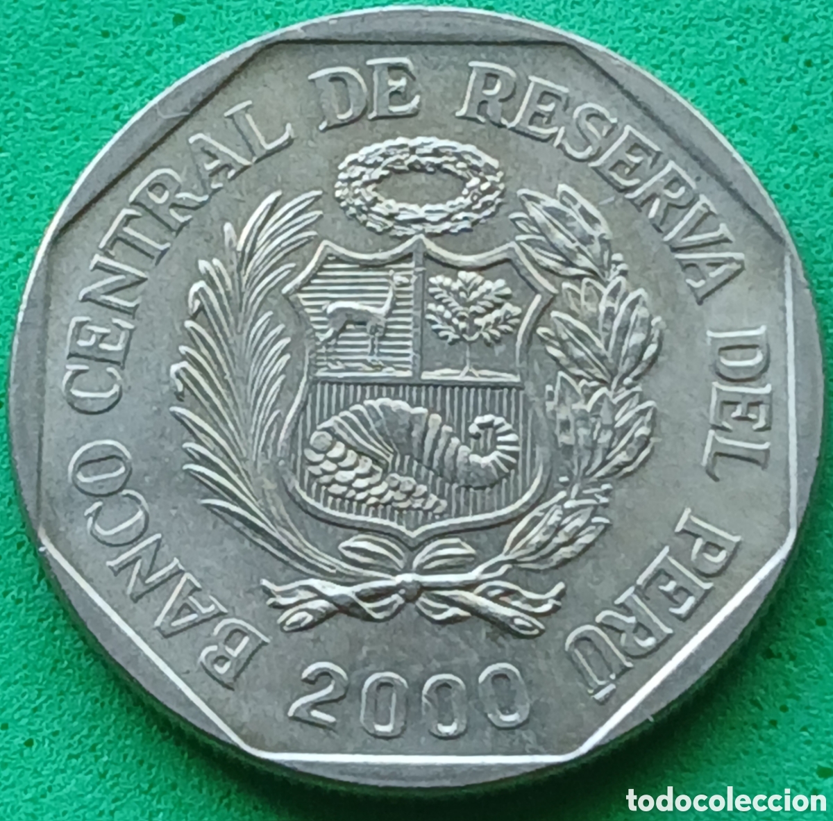 Monedas antiguas de Am&eacute;rica: Per&uacute; 1 nuevo sol 2000 km#308