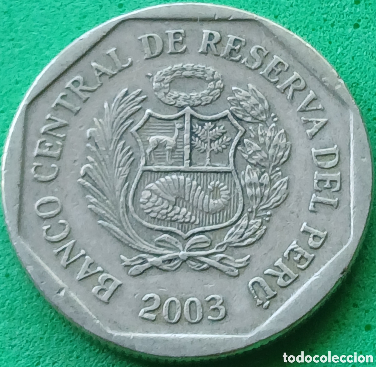 Monedas antiguas de Am&eacute;rica: Per&uacute; 50 c&eacute;ntimos 2003 km#307.4