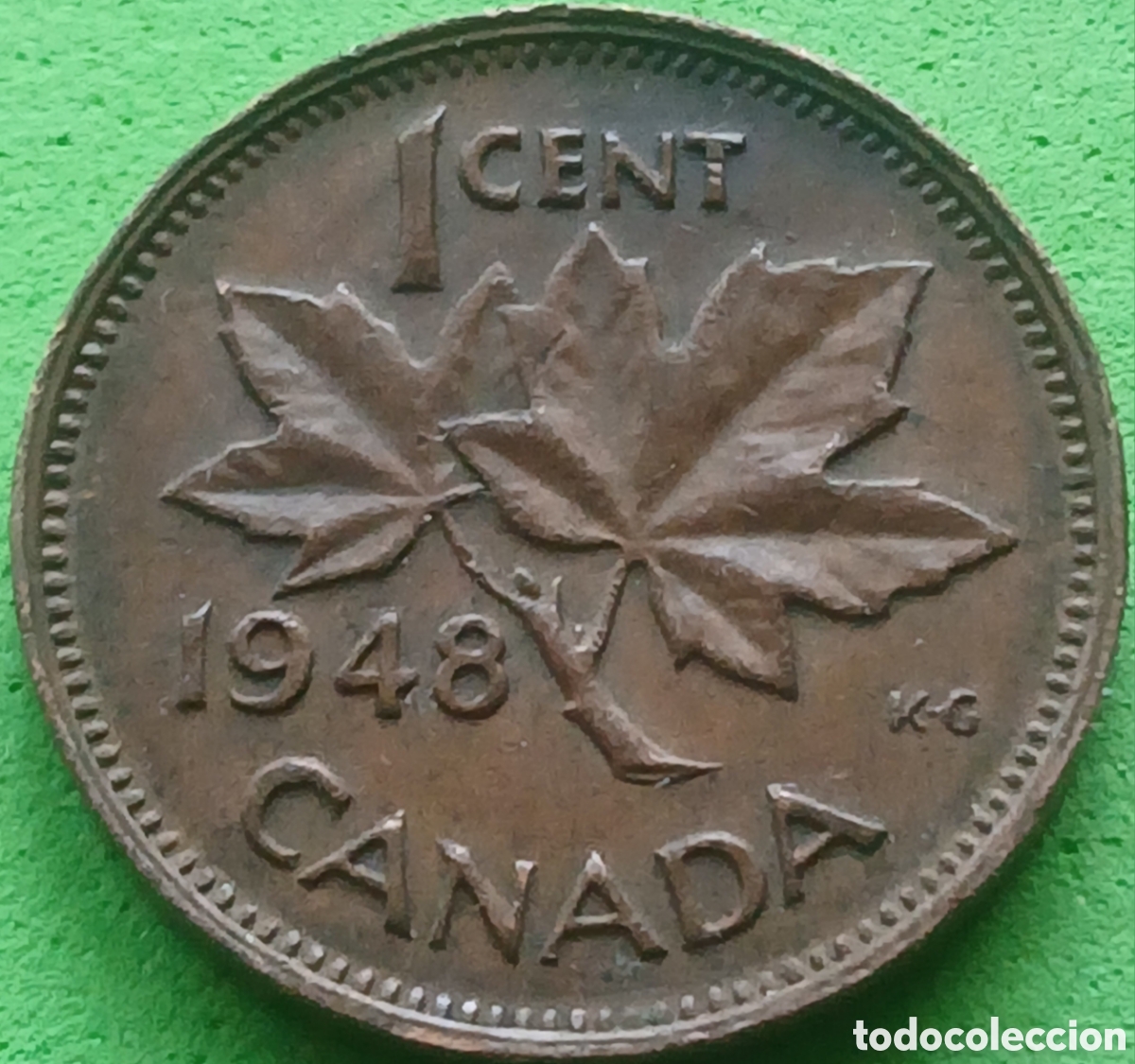 Monedas antiguas de Am&eacute;rica: Canad&aacute; 1 cent 1948 km#41