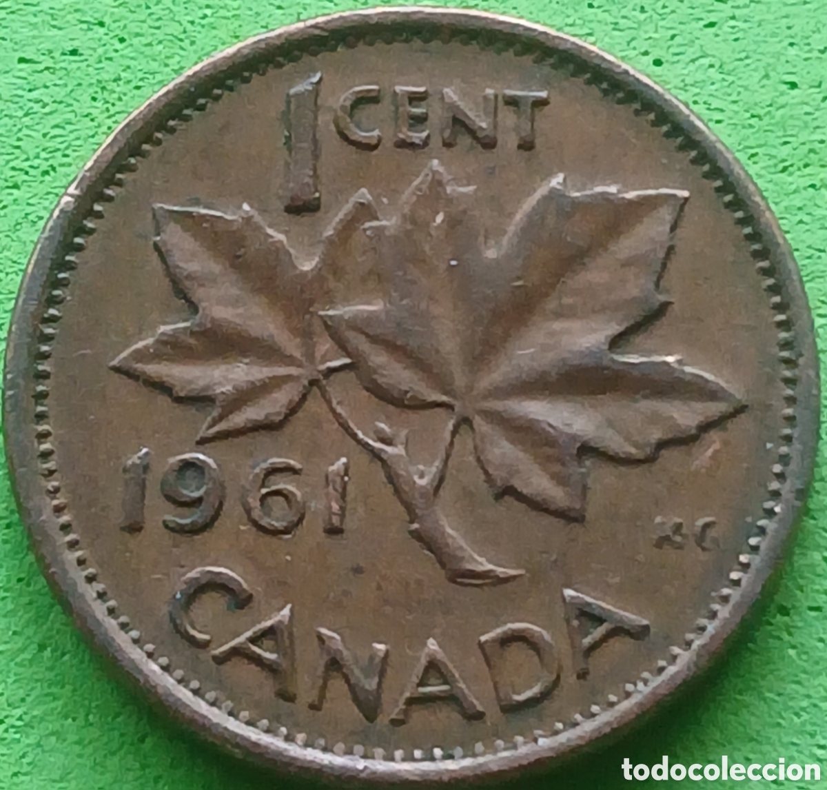 Monedas antiguas de Am&eacute;rica: Canad&aacute; 1 cent 1961 km#49