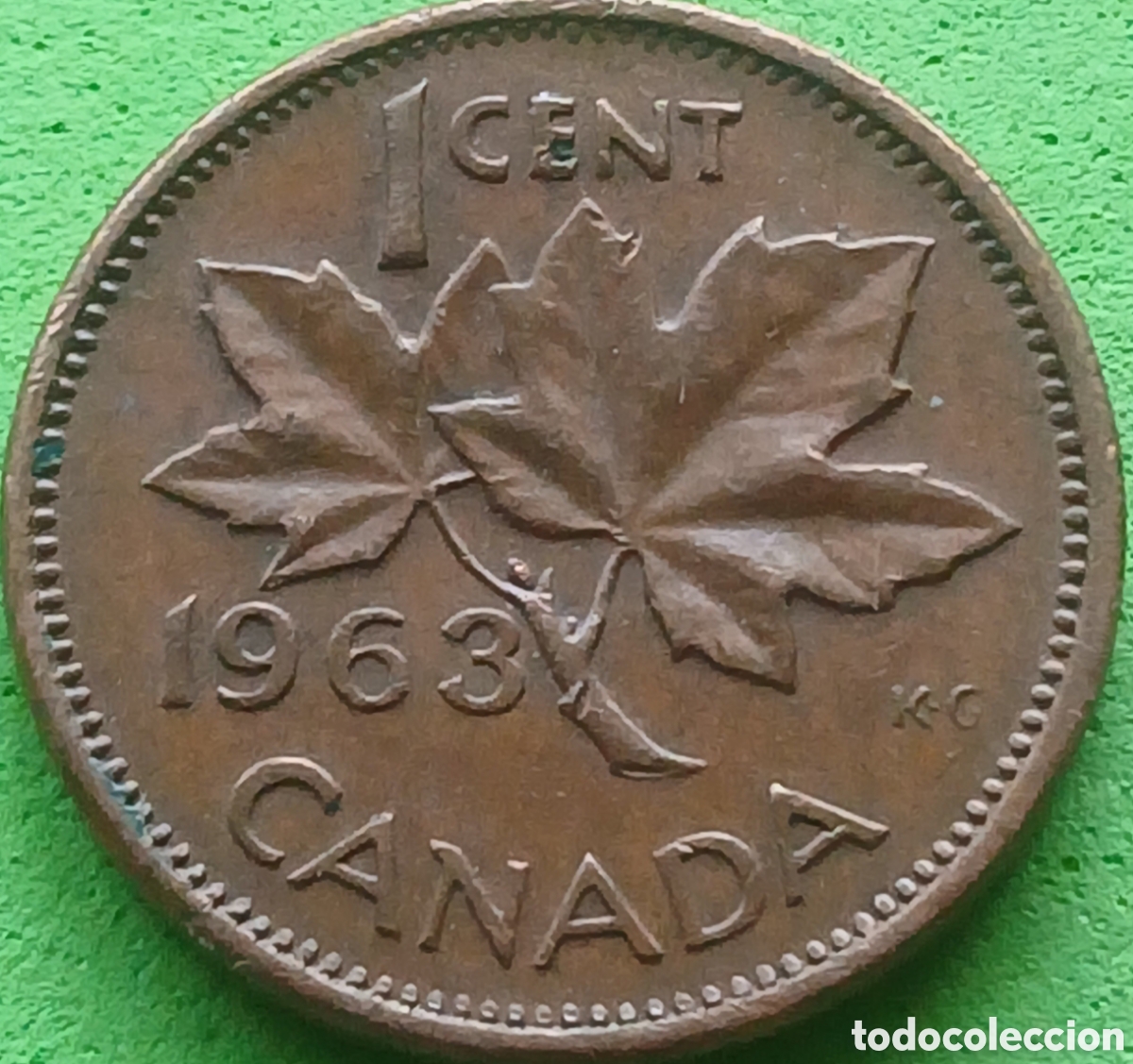 Monedas antiguas de Am&eacute;rica: Canad&aacute; 1 cent 1963 km#49