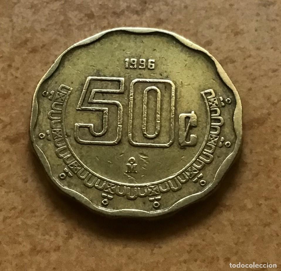Monedas antiguas de Am&eacute;rica: 50 centavos de M&eacute;xico (M&eacute;jico). A&ntilde;o 1996