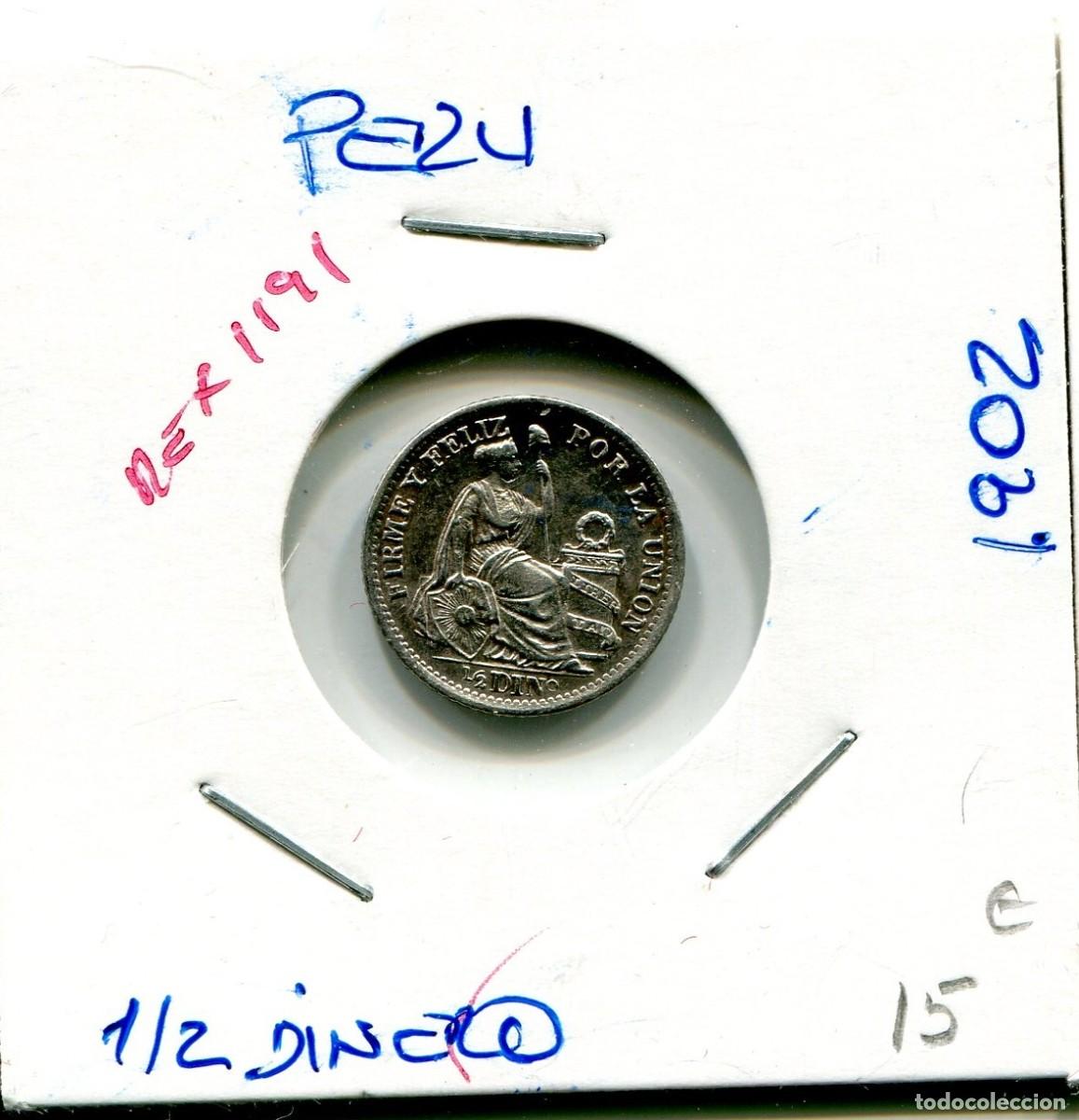 Monedas antiguas de Am&eacute;rica: MEDIO DINERO A&Ntilde;O 1902 PERU ( MEX1191 )