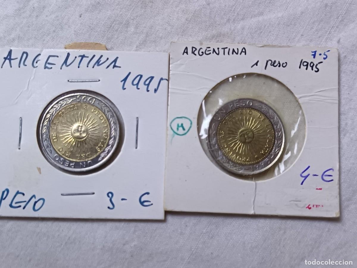 Monedas antiguas de Am&eacute;rica: Lote de Monedas Bimet&aacute;licas, en estuche de Cart&oacute;n, Argentina, con notas en el cart&oacute;n