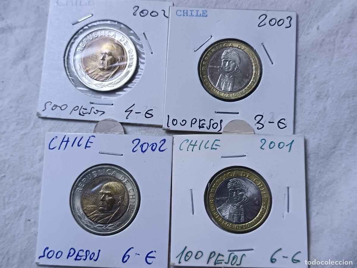Old Coins of America: Lote de Monedas Bimet&aacute;licas, en estuche de Cart&oacute;n, Chile, con notas en el cart&oacute;n