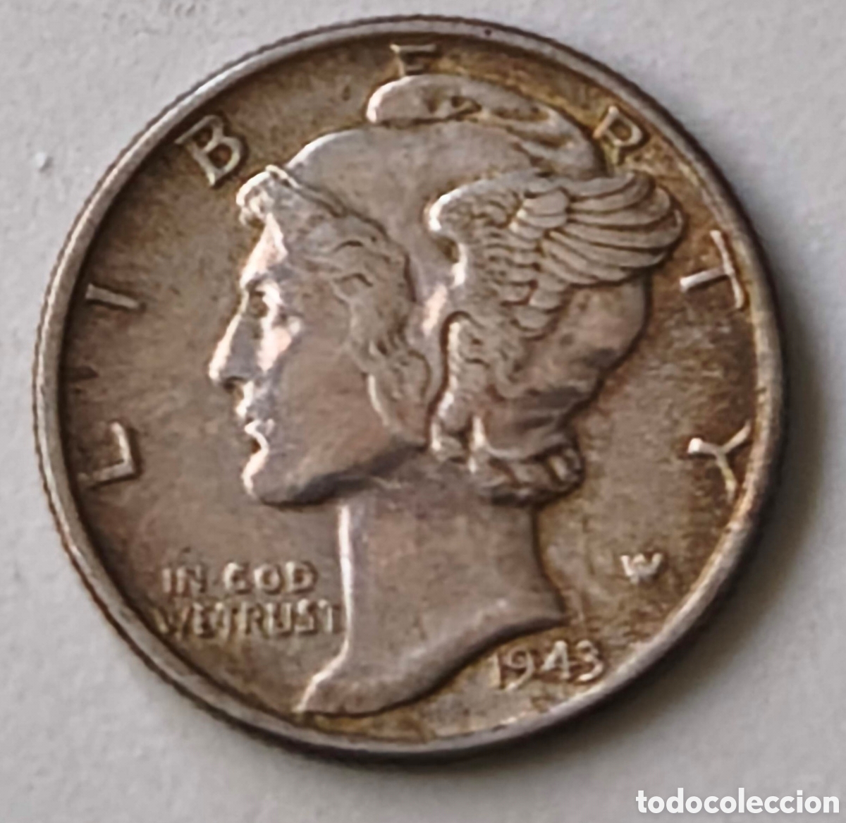 Monedas antiguas de Am&eacute;rica: EEUU. 1943. Dime Metcury
