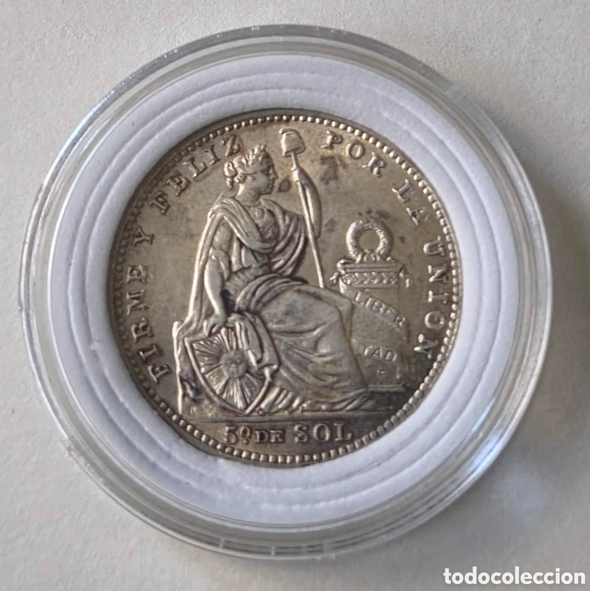 Monedas antiguas de Am&eacute;rica: Per&uacute;. 1916. Un sol. MBC - Foto 3