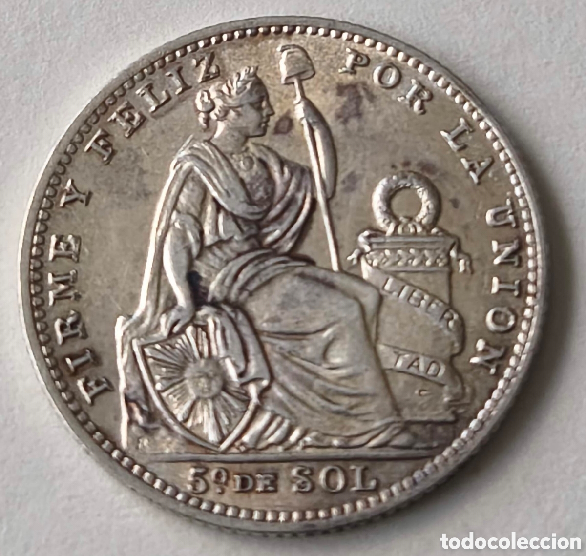 Monedas antiguas de Am&eacute;rica: Per&uacute;. 1916. Un sol. MBC