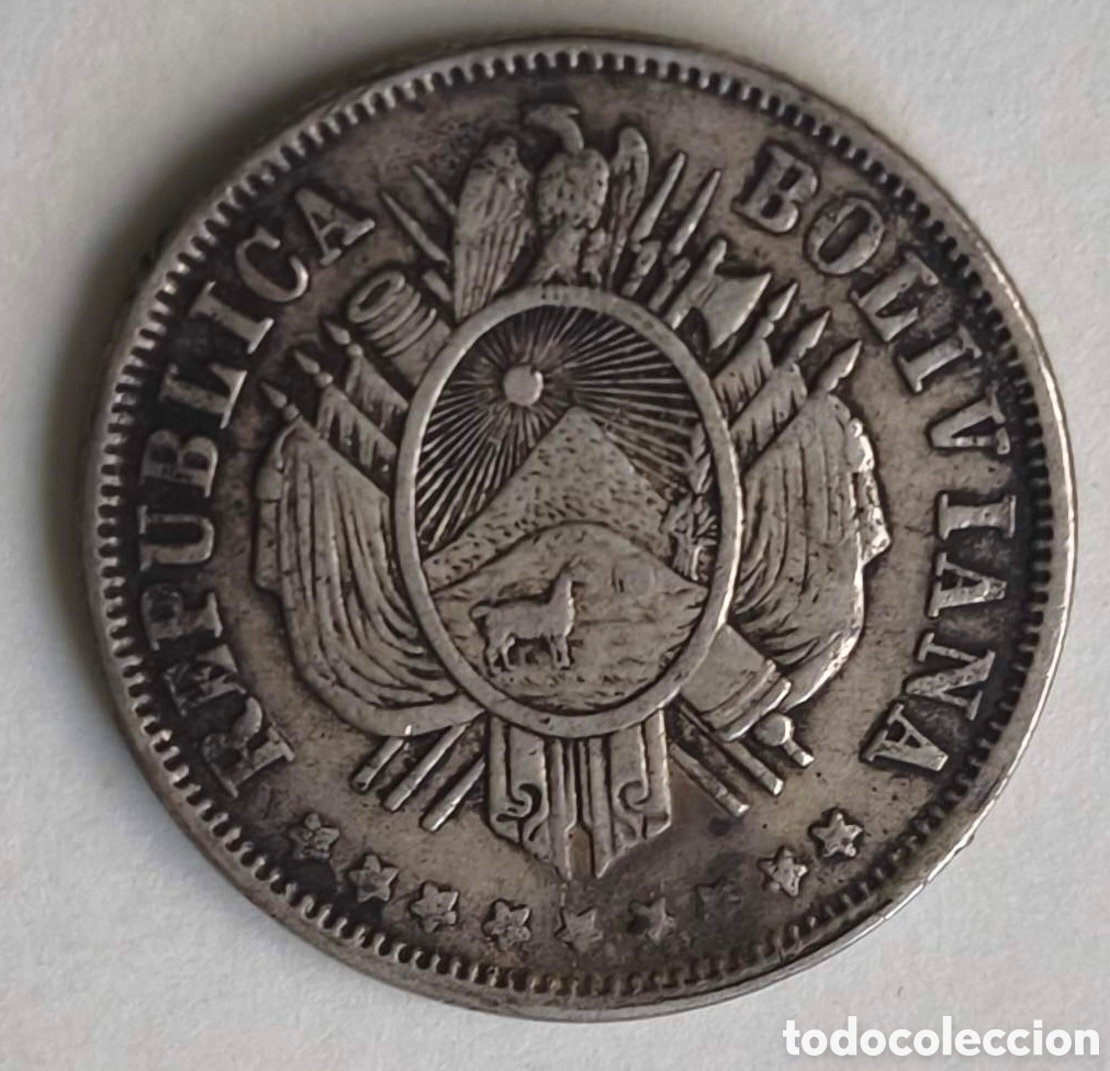 Monedas antiguas de Am&eacute;rica: Bolivia. 1878. 20 centavos. MBC