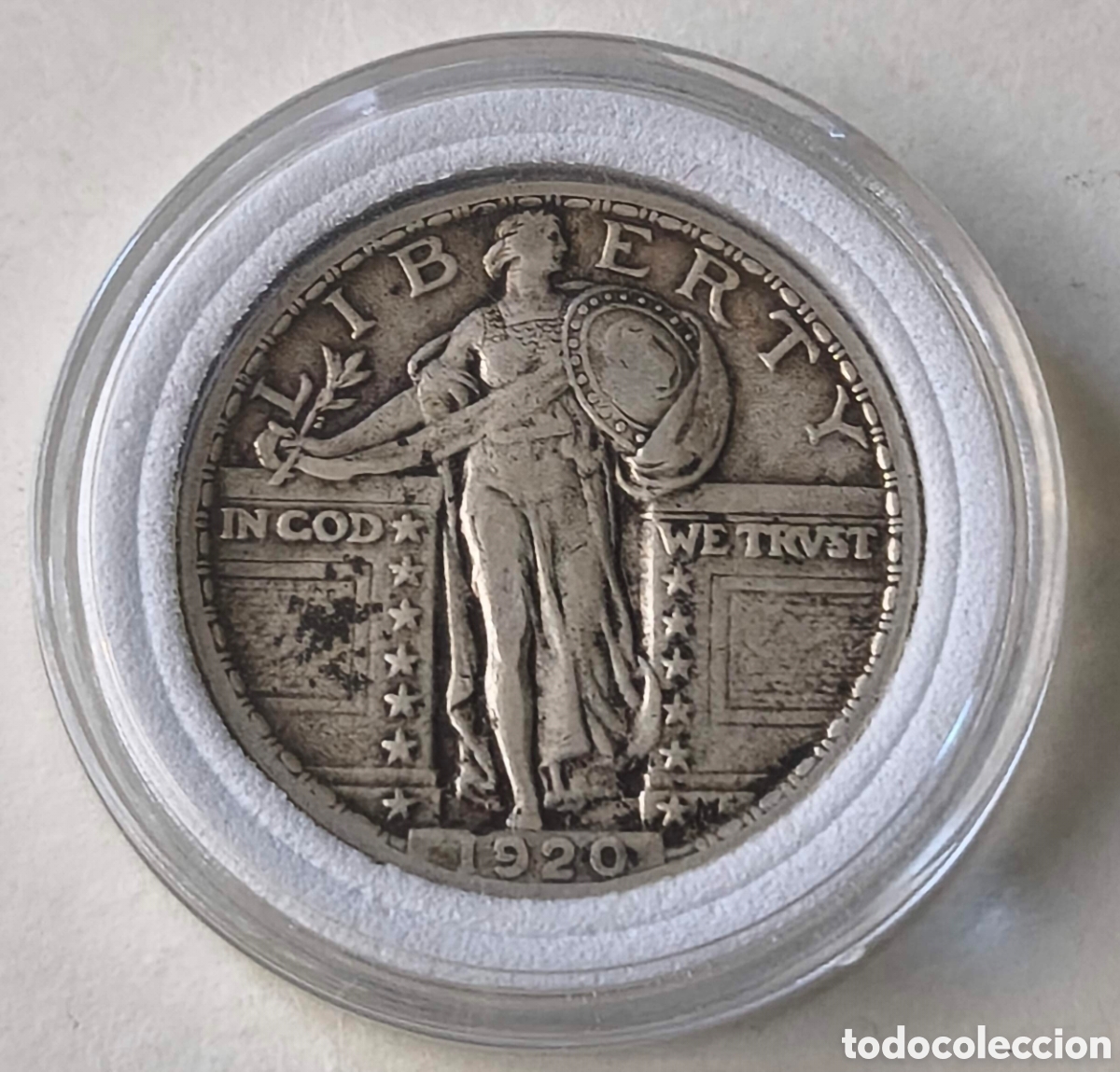 Monedas antiguas de Am&eacute;rica: EEUU. 1920. 1/4 d&oacute;lar. MBC - Foto 3