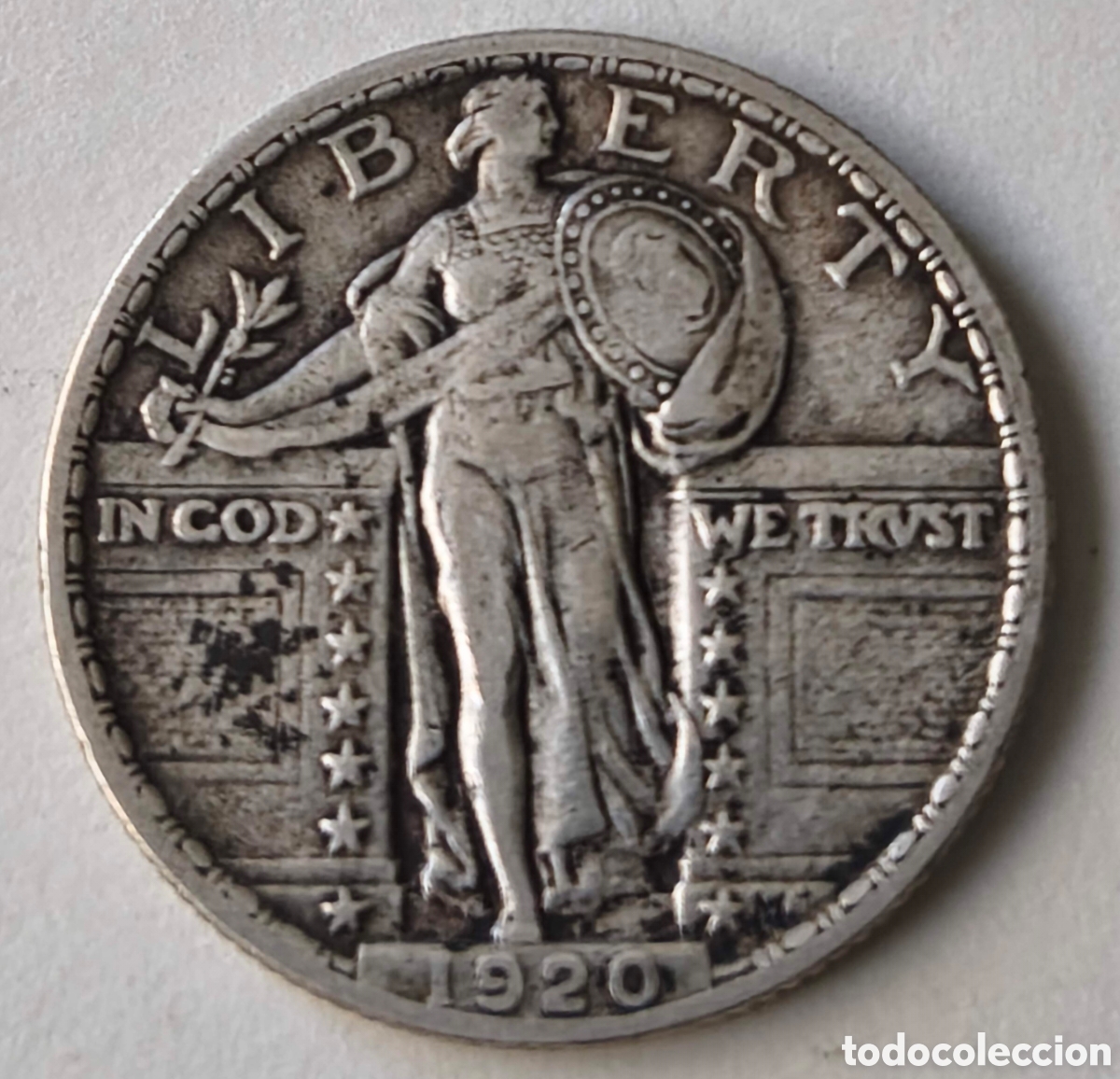 Monedas antiguas de Am&eacute;rica: EEUU. 1920. 1/4 d&oacute;lar. MBC