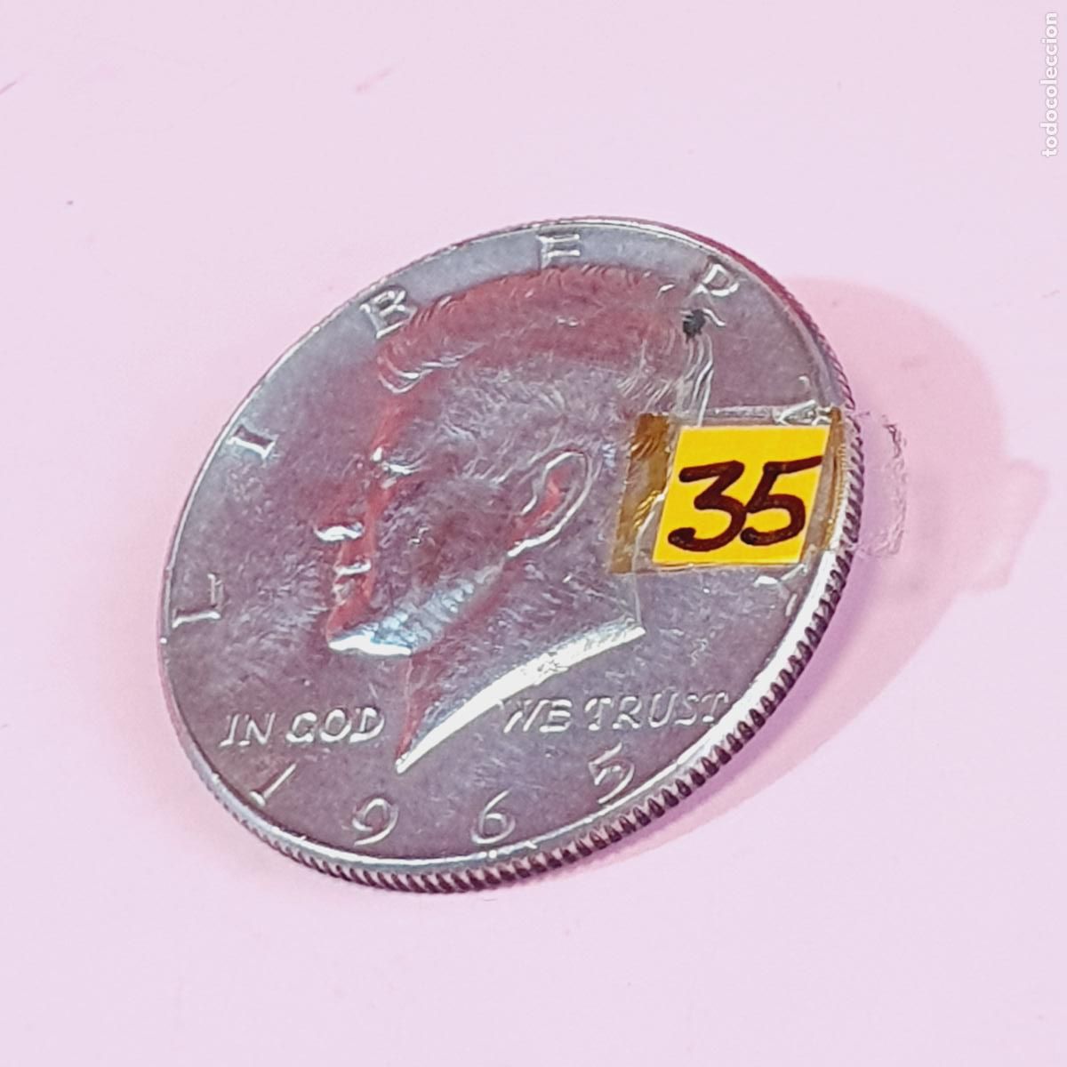 Monedas antiguas de Am&eacute;rica: MONEDA-U.S.A-HALF DOLLAR-1965-40% PLATA-EXCELENTE-COLECCIONISTAS.