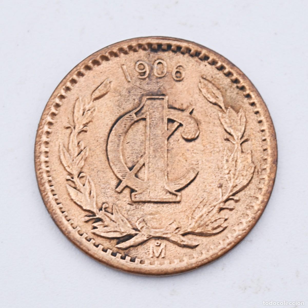 Monedas antiguas de Am&eacute;rica: Moneda - M&eacute;xico 1906 - Foto 4