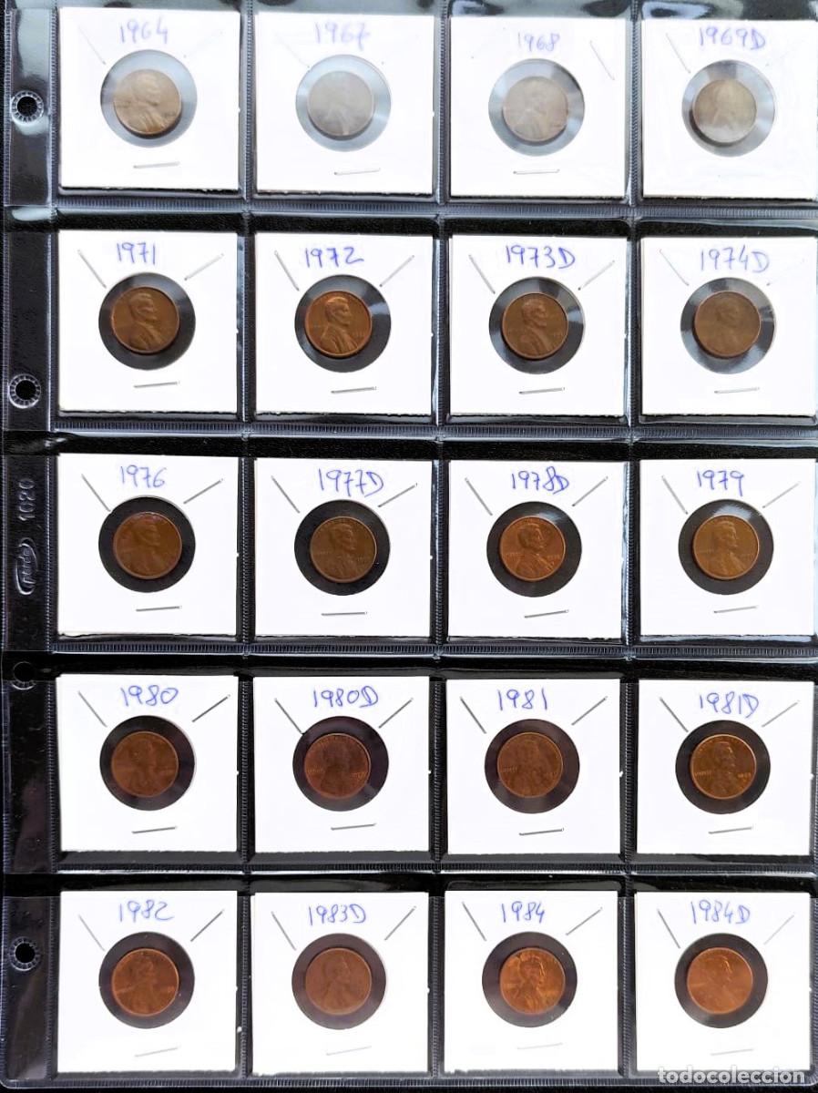 Moedas antigas da Am&eacute;rica: Colecci&oacute;n Lincoln Cents 1964&ndash;2025D 69 Centavos entre MBC+ a S/C (total 69 monedas) Lote 2347