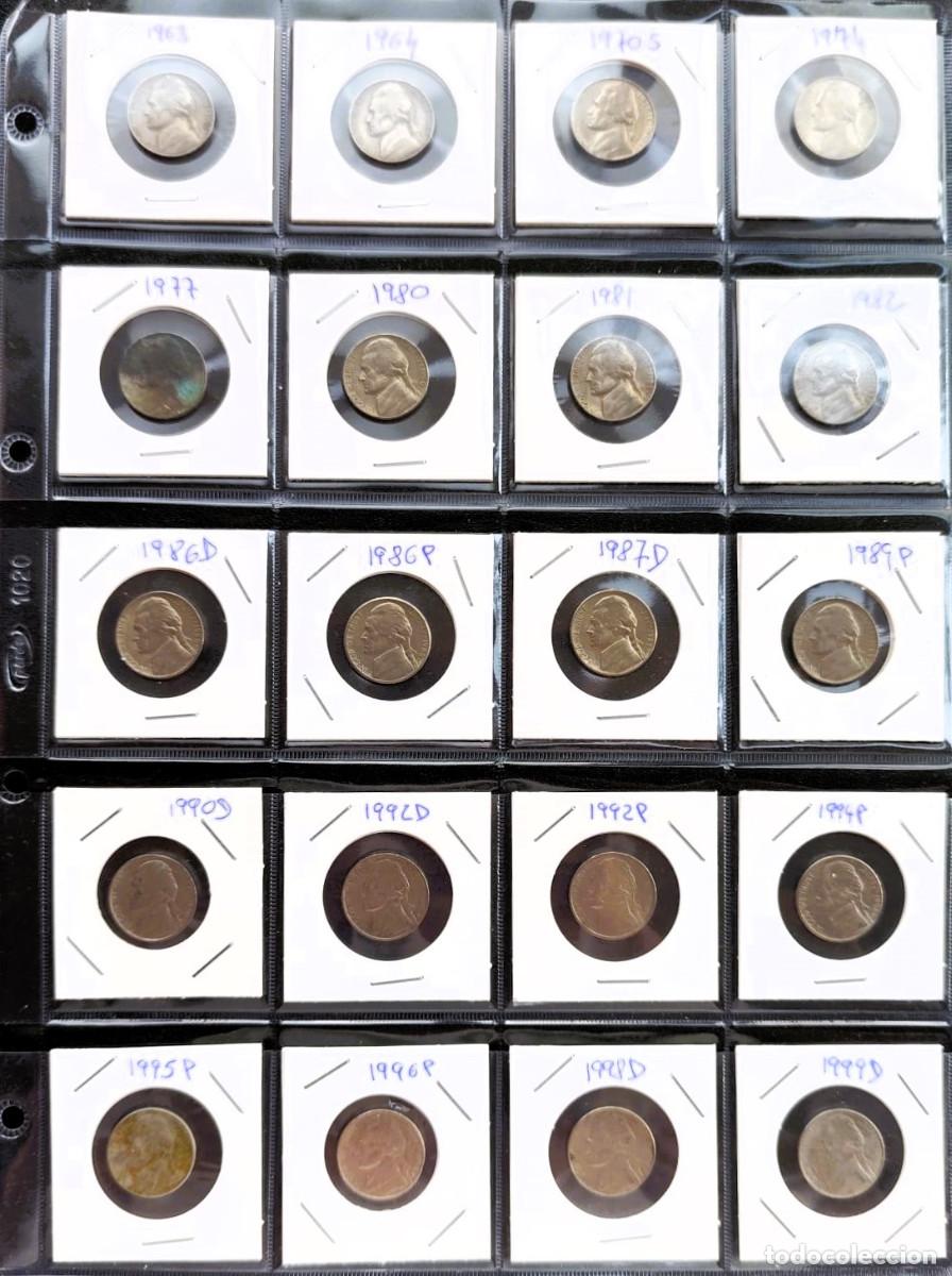 Moedas antigas da Am&eacute;rica: **Estados Unidos Nickel de Jefferson (5 Centavos)A&ntilde;os 1963&ndash;2025P 50 monedas Lote 2349
