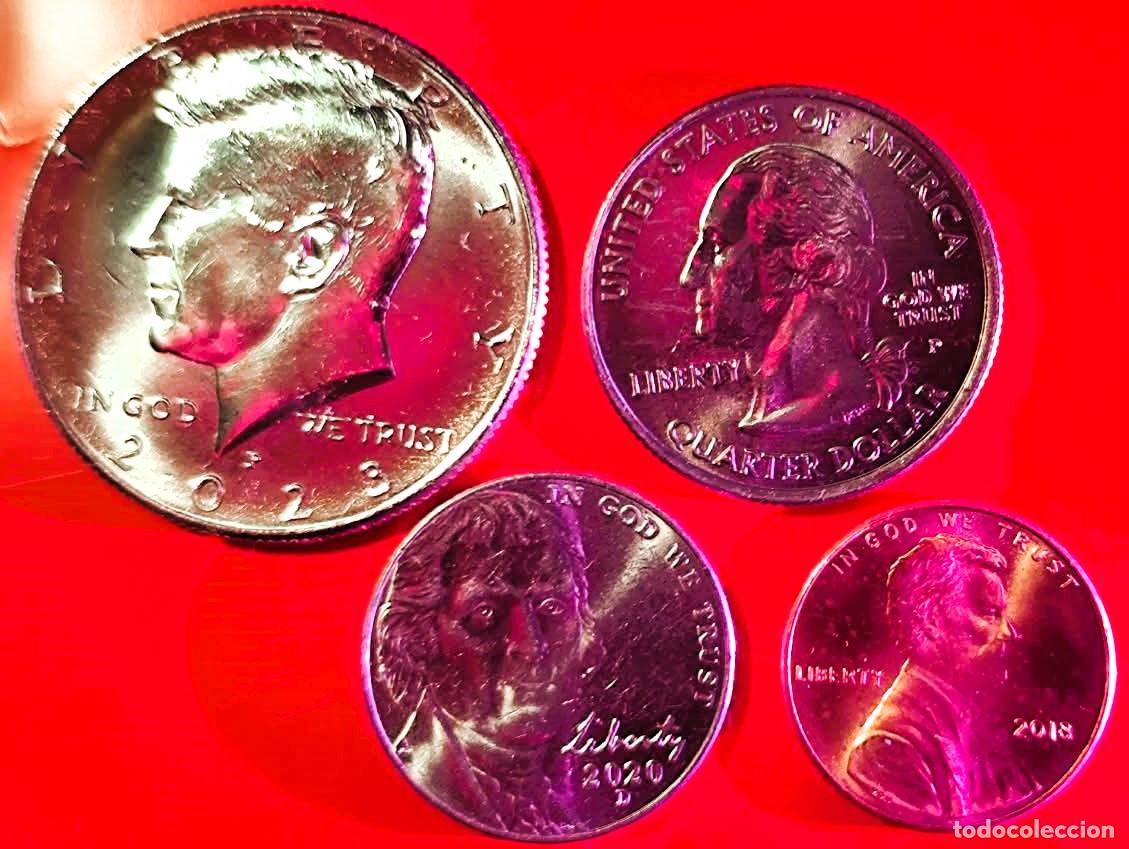 Monnaies anciennes d'Am&eacute;rique: Estados Unidos 4 Monedas lote 2820