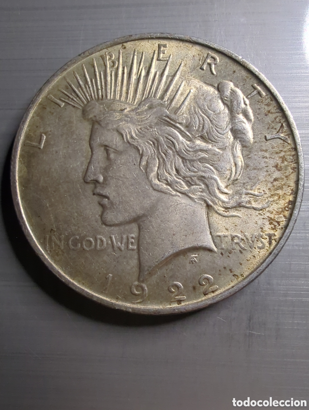 Old Coins of America: USA 1 dolar 1922 brillo original s/c plata