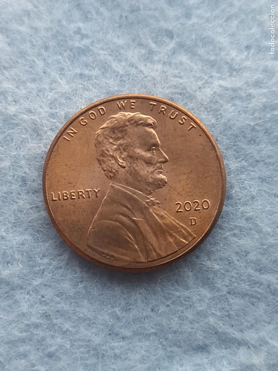 Monedas antiguas de Am&eacute;rica: USA. 1 C&eacute;ntimo. A&ntilde;o 2020 D. - Foto 2
