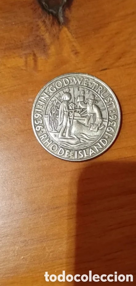 Moedas antigas da Am&eacute;rica: Half dolar 1936 Rhode island