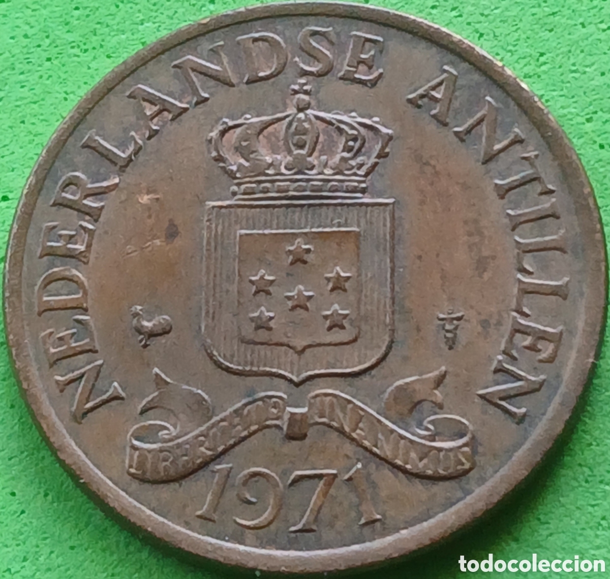 Monedas antiguas de Am&eacute;rica: Antillas Neerlandesas 2&frac12;cent 1971 km#9