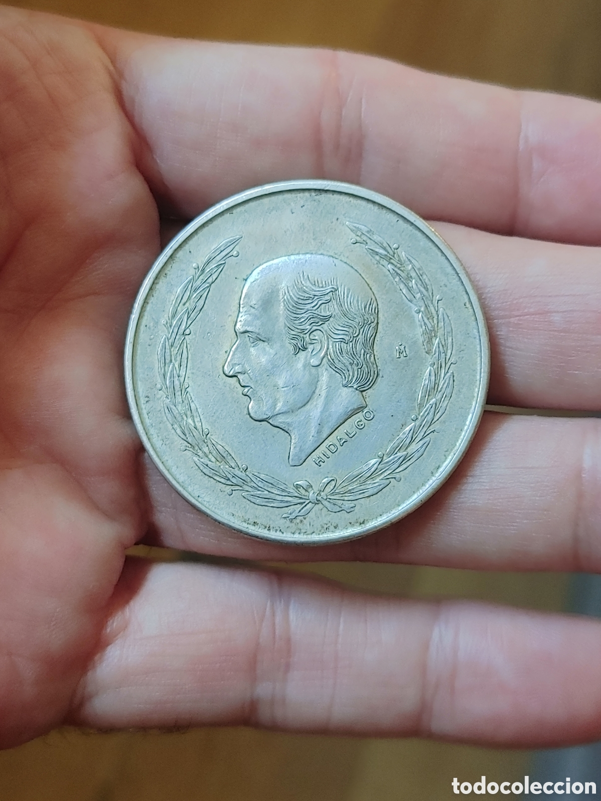 Alte M&uuml;nzen aus Amerika: Moneda de plata. Mexico. 5 pesos. 1952.