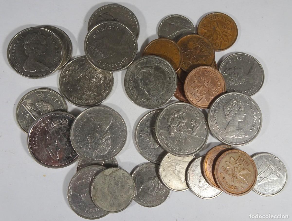 Alte M&uuml;nzen aus Amerika: LOTE DE MONEDAS CANAD&Aacute; , VARIADAS ,VER FOTOS