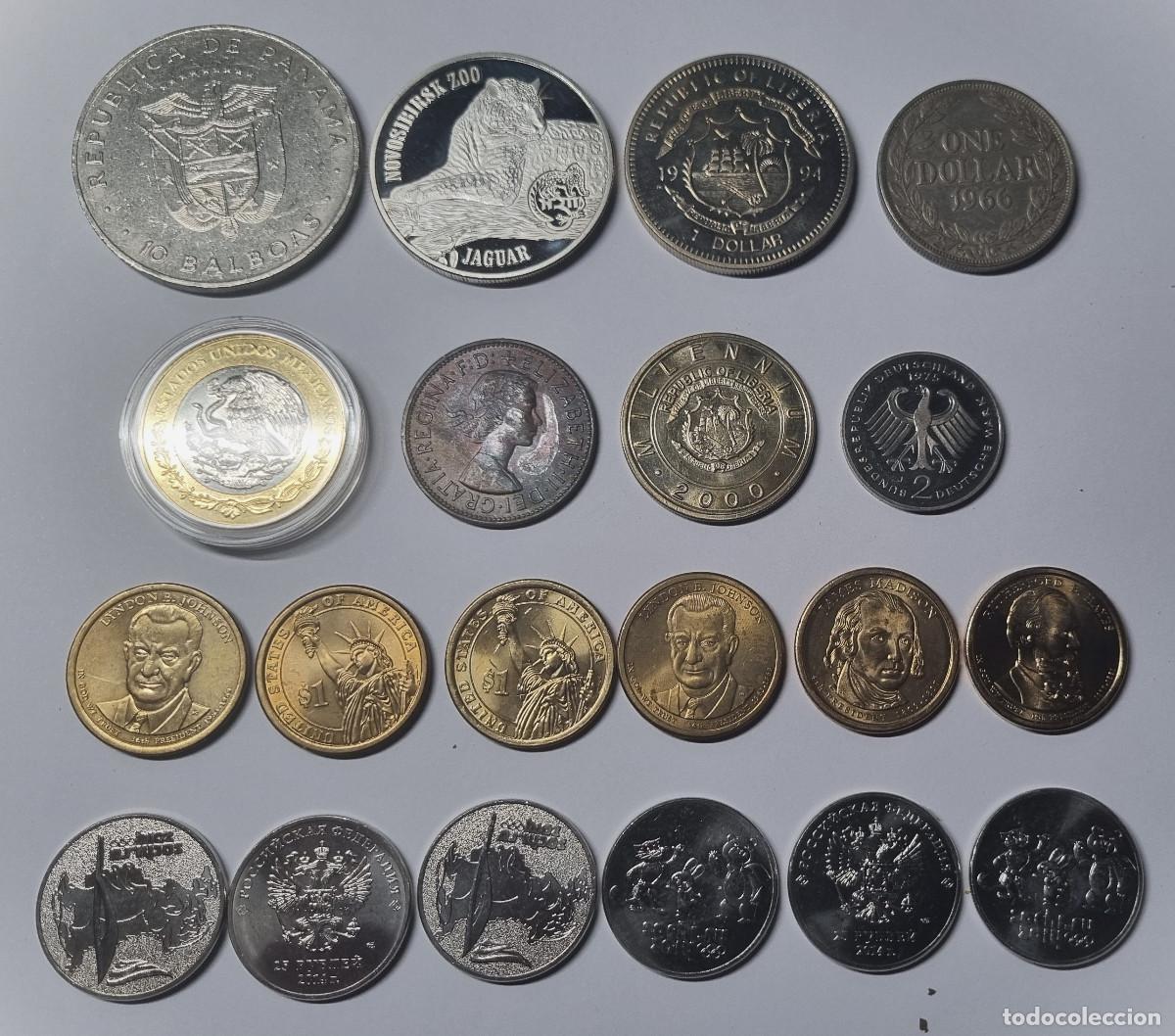 Monedas antiguas de Am&eacute;rica: LOTE 20 MONEDAS AMERICA, AFRICA, EUROPA. (OFERTA)