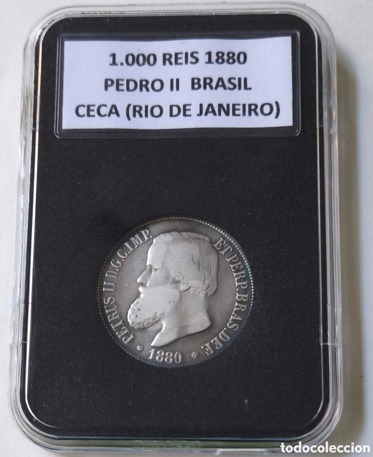 Monedas antiguas de Am&eacute;rica: Brasil. 1880. Pedro II. 1000 reis