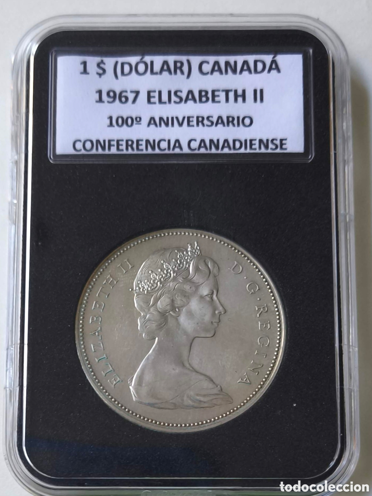 Monedas antiguas de Am&eacute;rica: Canad&aacute;. 1967. Dolar. 100 aniversario de la Conferencia Canadiense