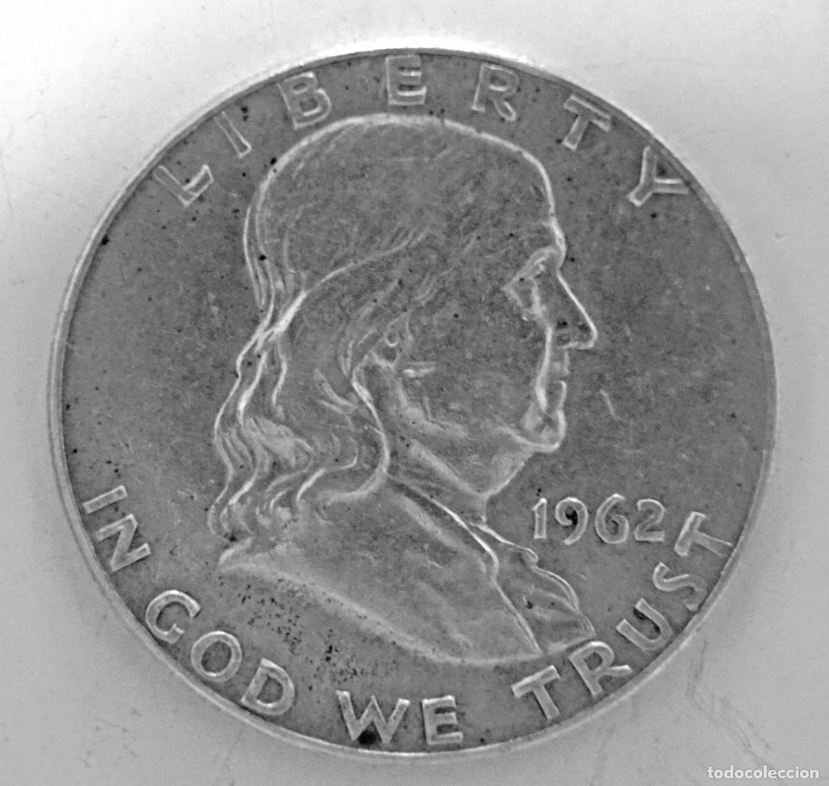 Monedas antiguas de Am&eacute;rica: Moneda &frac12; D&oacute;lar USA 1962 &ndash; D - Foto 4