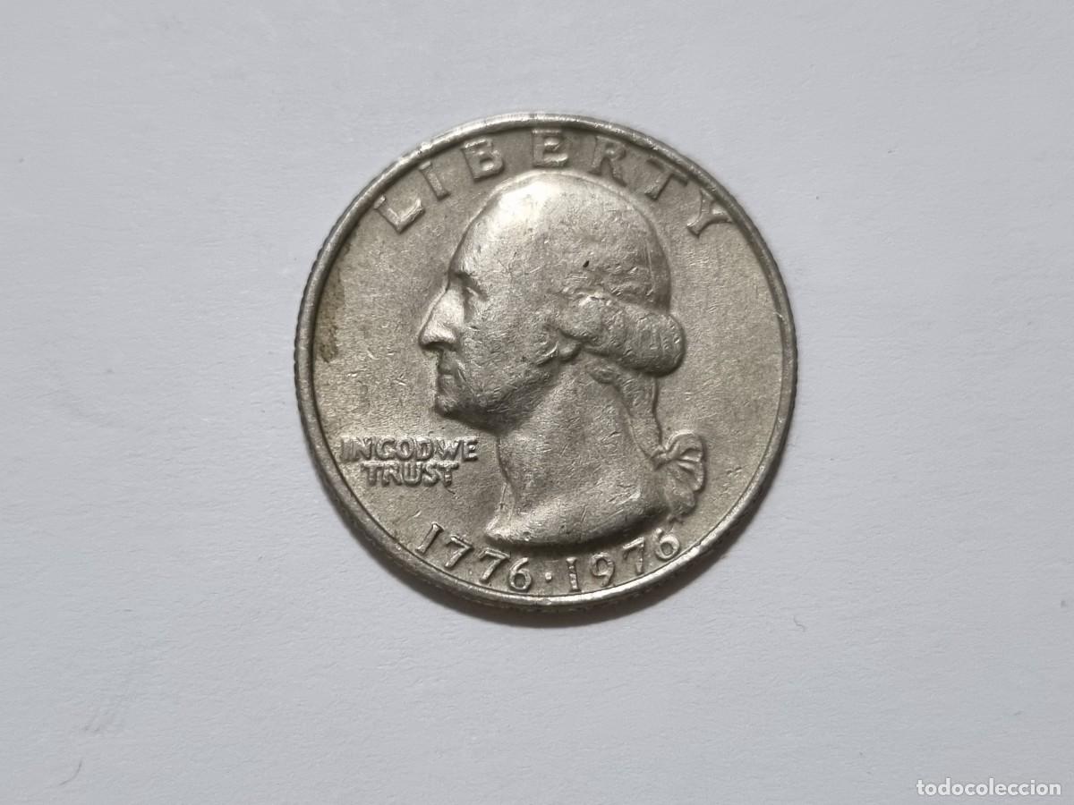 Monedas antiguas de Am&eacute;rica: Moneda EEUU Estados Unidos 1776-1976 Cuarto Dolar 1/4 Bicentenario America
