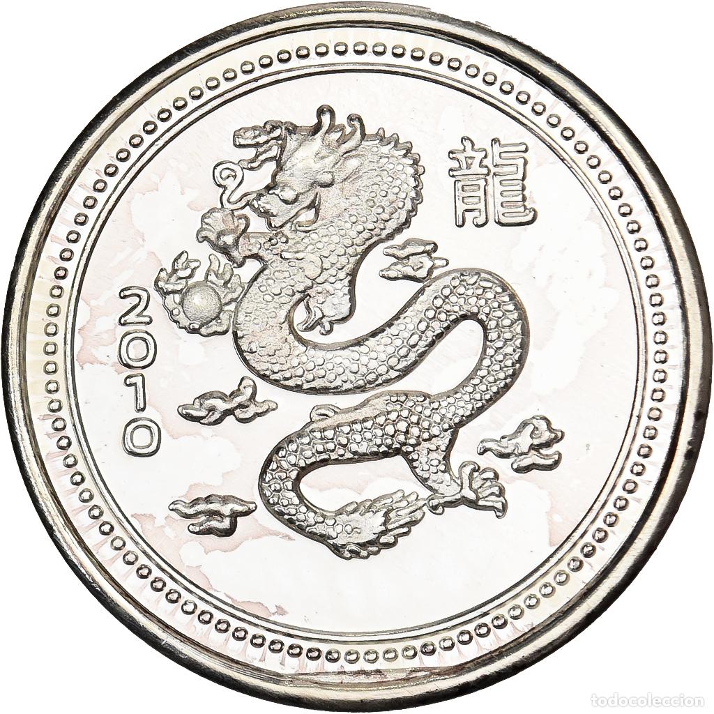 Monedas antiguas de Am&eacute;rica: [#1525941] Estados Unidos, 1 Gramme, 2010, Rising Star Mint, Dragon, Plata, SC