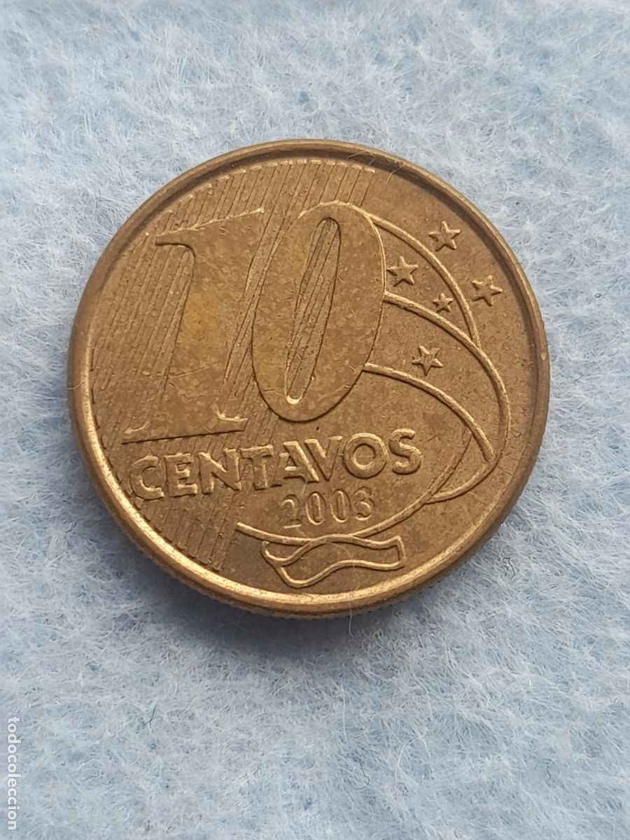 Monedas antiguas de Am&eacute;rica: Brasil. 10 Centavos. A&ntilde;o 2003. - Foto 2
