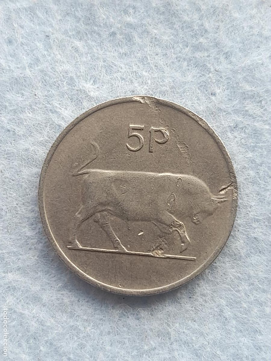 Monedas antiguas de Am&eacute;rica: Irlanda. 5 Peniques. A&ntilde;o 1978.