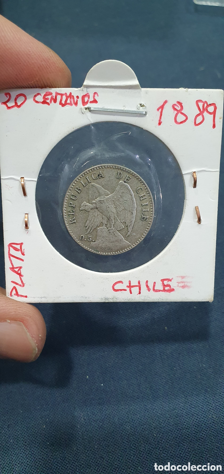Alte M&uuml;nzen aus Amerika: 20 centavos Chile. 1899. Plata. Dif&iacute;cil. (L129)