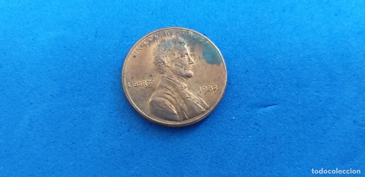 Monedas antiguas de Am&eacute;rica: MONEDA USA. ONE CENT. A&Ntilde;O 1983. ABRAHAM LINCOLN. 1 centavo estados unidos