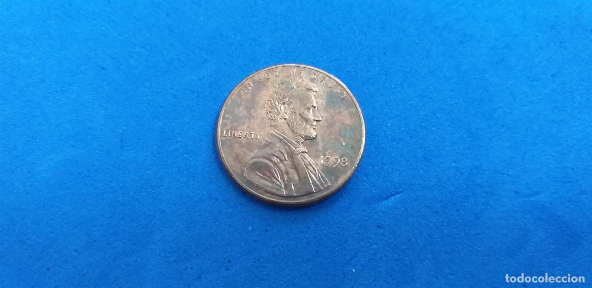 Monedas antiguas de Am&eacute;rica: MONEDA USA. ONE CENT. A&Ntilde;O 1998. ABRAHAM LINCOLN. 1 centavo estados unidos
