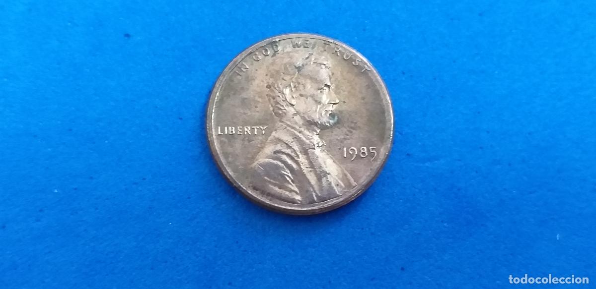 Monedas antiguas de Am&eacute;rica: MONEDA USA. ONE CENT. A&Ntilde;O 1985. ABRAHAM LINCOLN. 1 centavo estados unidos