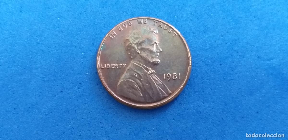Monedas antiguas de Am&eacute;rica: MONEDA USA. ONE CENT. A&Ntilde;O 1981. ABRAHAM LINCOLN. 1 centavo estados unidos