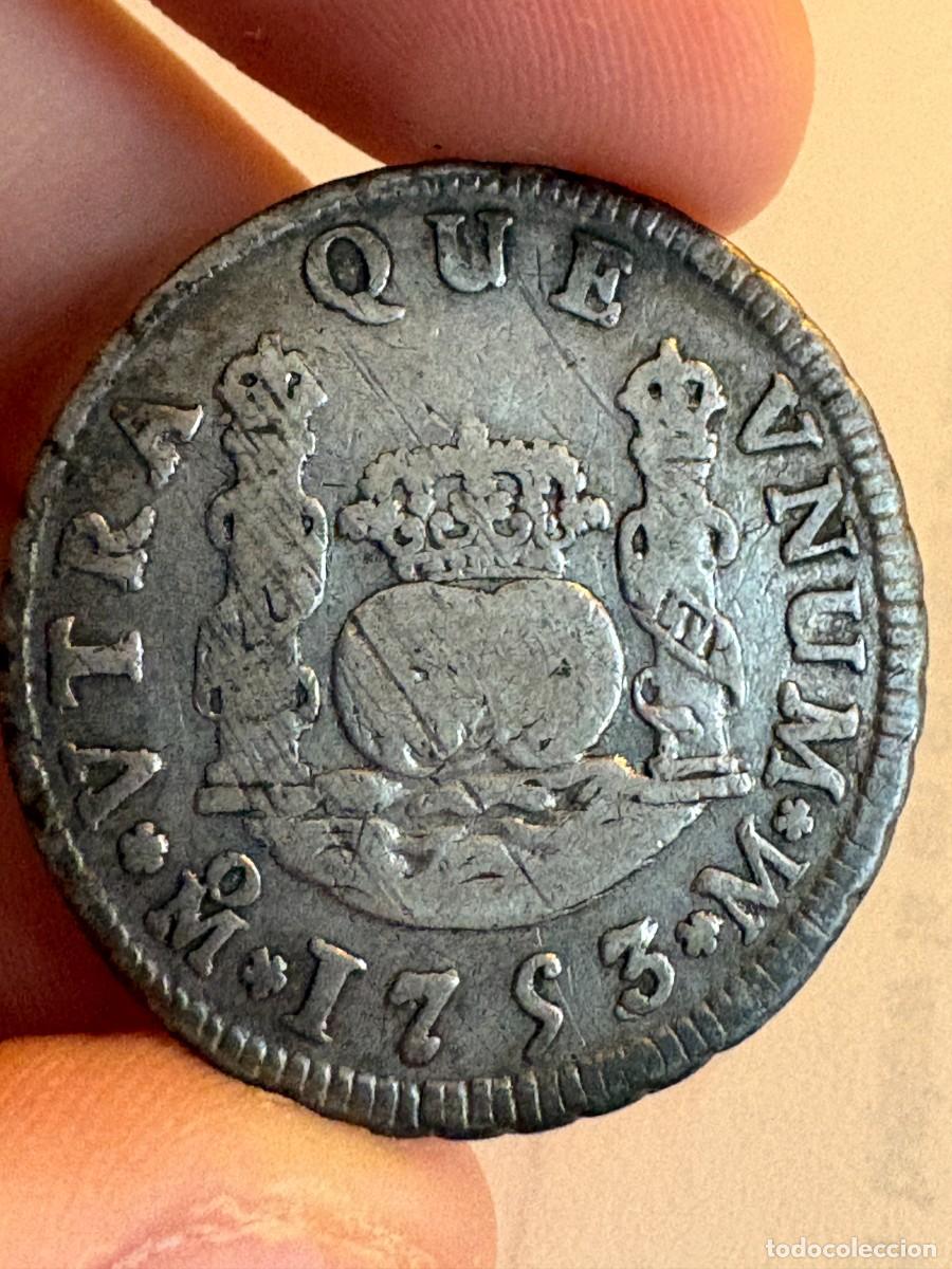Monedas antiguas de Am&eacute;rica: 2 Reales Columnario Plata 1753 M&eacute;xico Mo M - Fernando VI (6,4g)