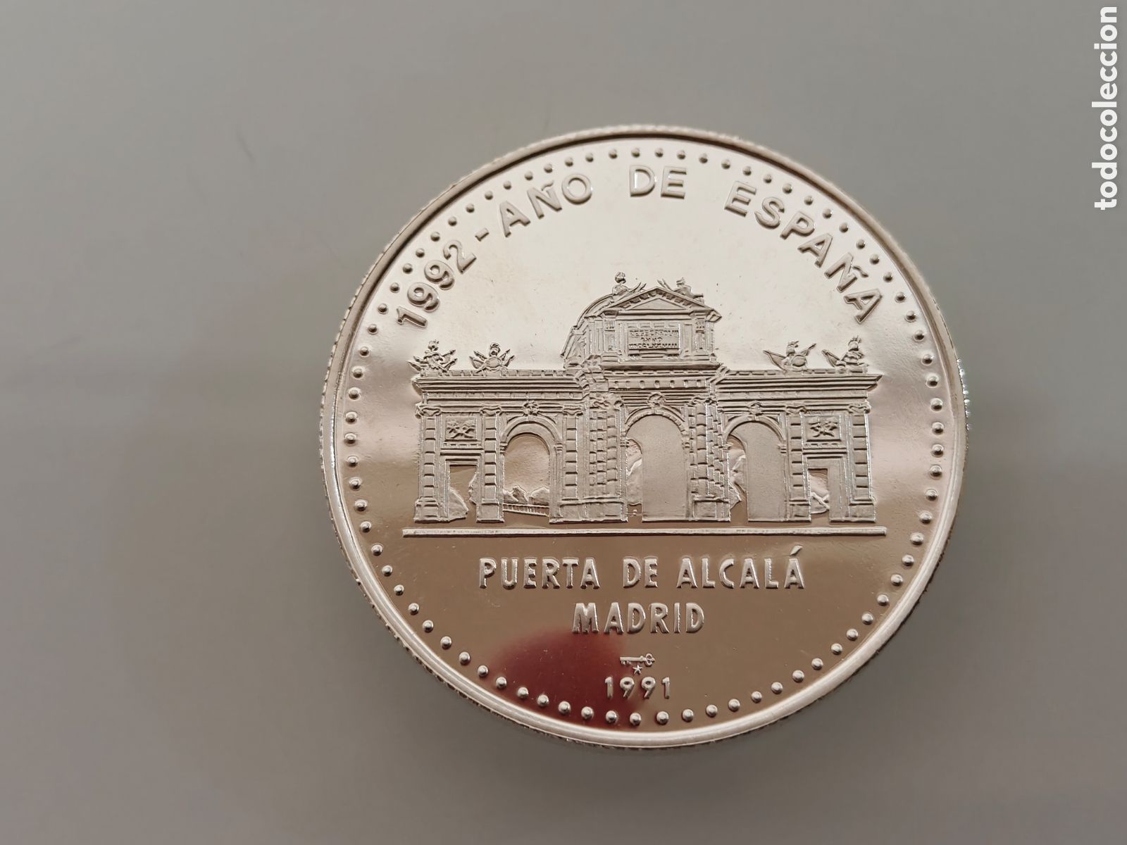 Monedas antiguas de Am&eacute;rica: MONEDA 1 ONZA 1991 PLATA 999 CUBA PUERTA DE ALCAL&Aacute; MADRID 10 PESOS