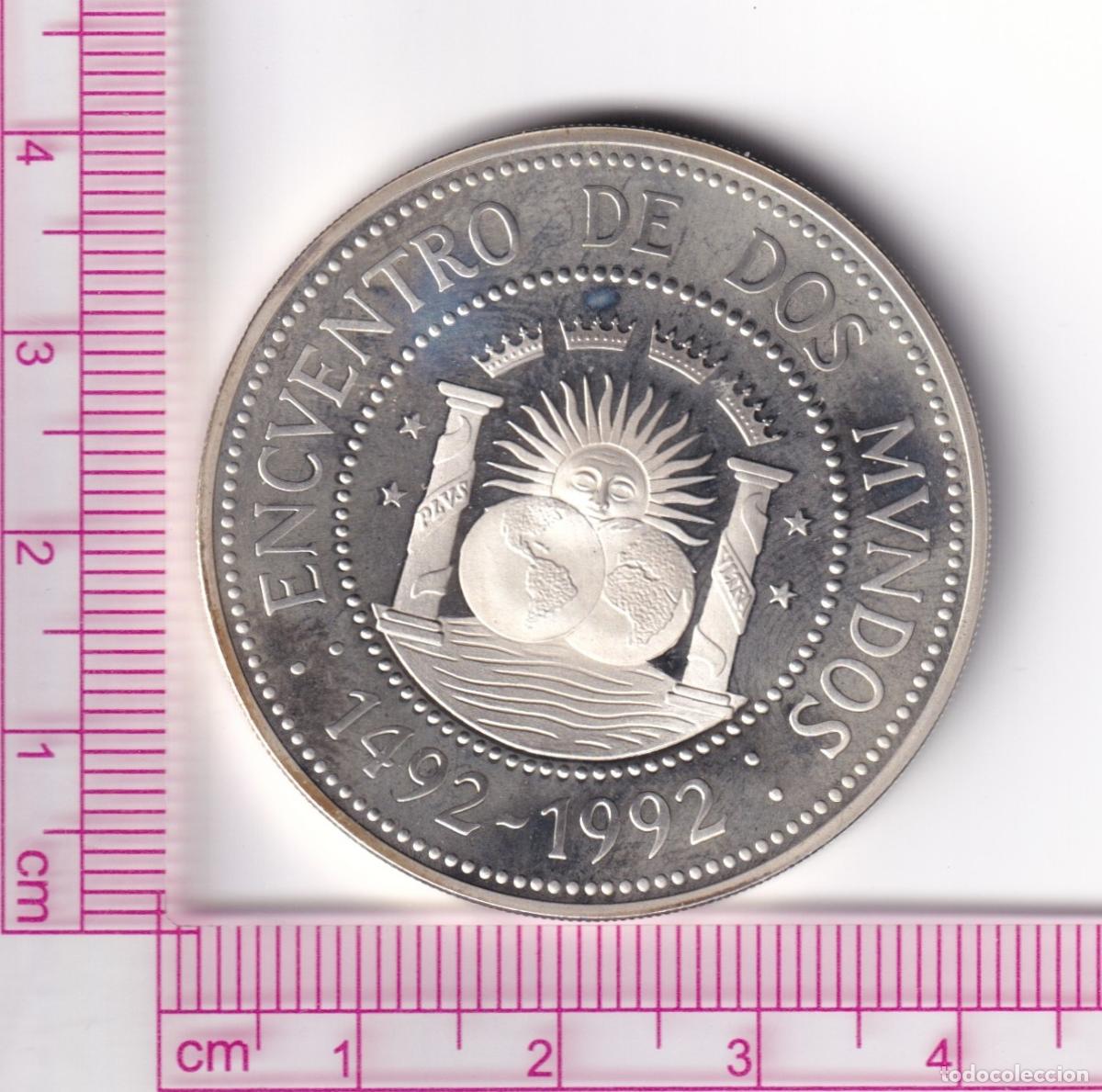 Monedas antiguas de Am&eacute;rica: CRCAP337 MONEDA ARGENTINA ENCUENTRO ENTRE DOS MUNDOS 1000 PESOS 1991