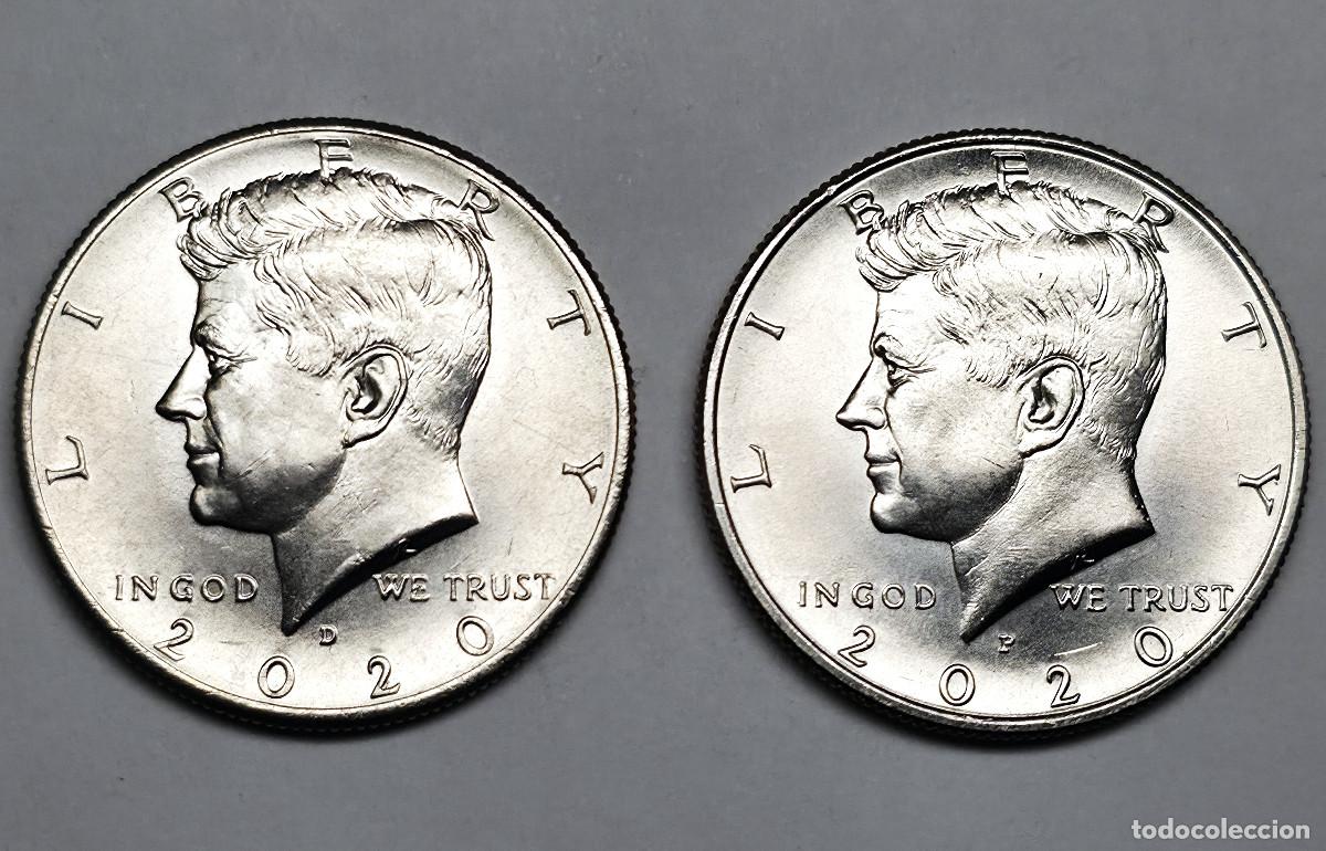 Monedas antiguas de Am&eacute;rica: LOTE 2 MONEDAS ESTADOS UNIDOS 1/2 DOLAR KENNEDY 2020 D. / P. SC