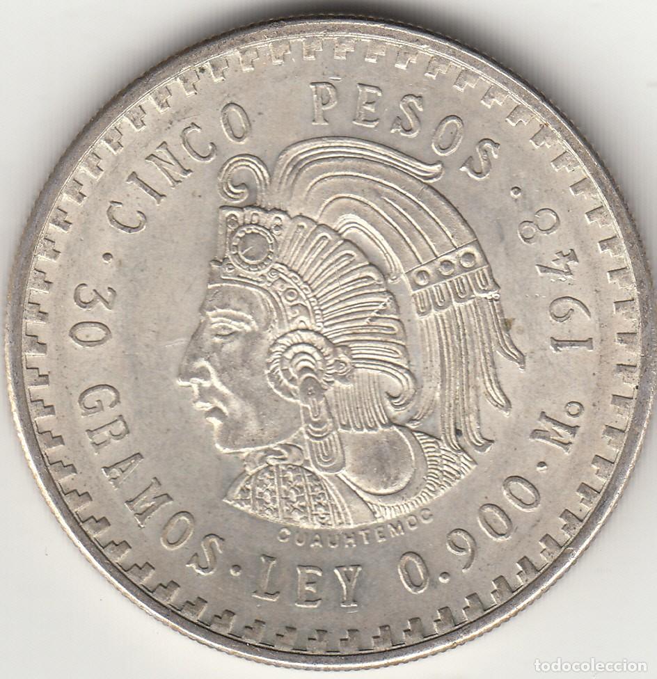 Monedas antiguas de Am&eacute;rica: MEXICO: 5 PESOS 1948 / PLATA