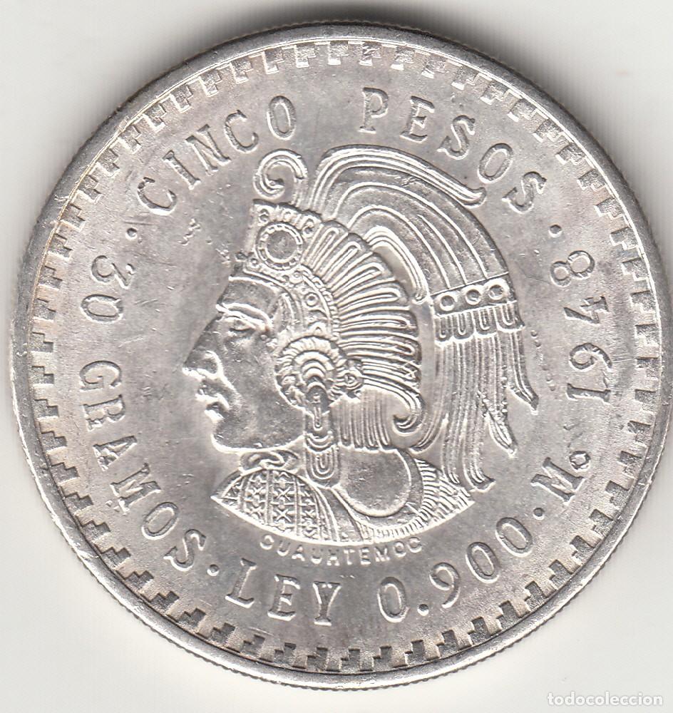 Monedas antiguas de Am&eacute;rica: MEXICO: 5 PESOS 1948 / PLATA
