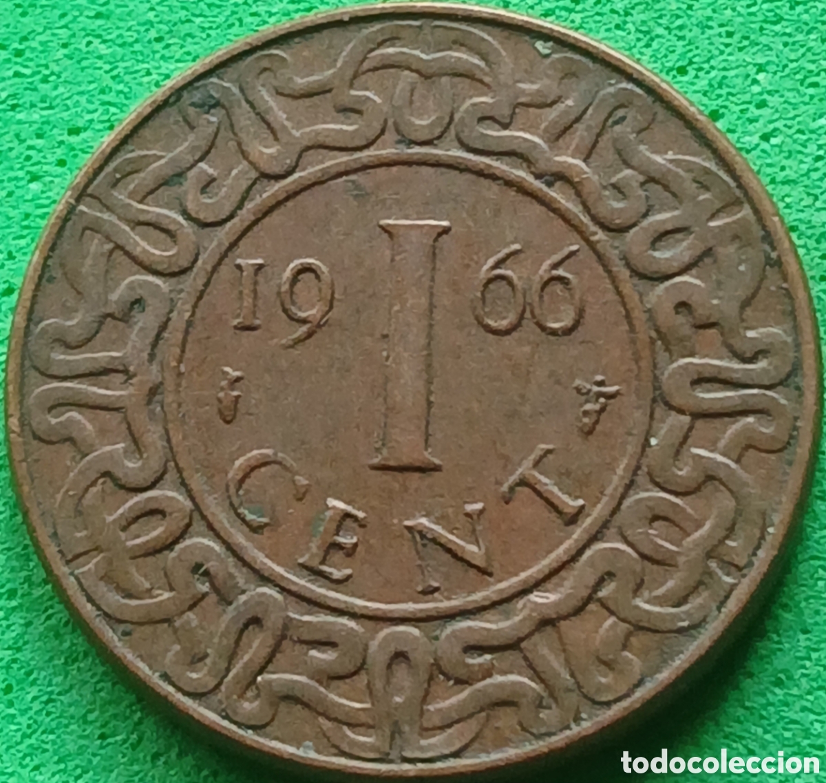 Monedas antiguas de Am&eacute;rica: Surinam 1 cent 1966 km#11