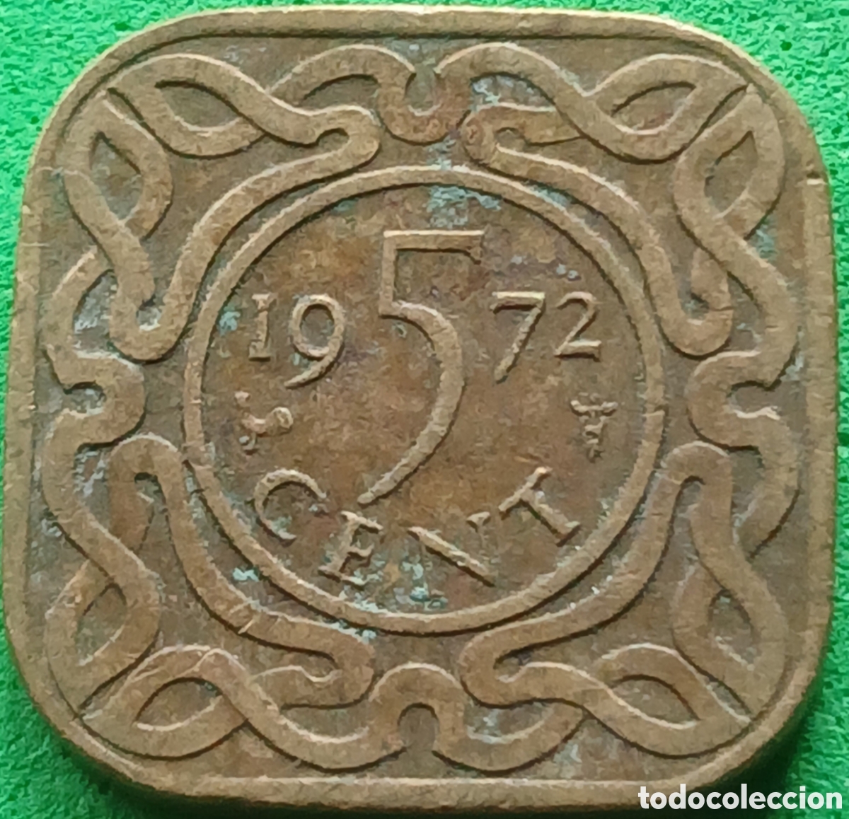 Monedas antiguas de Am&eacute;rica: Surinam 5 cent 1972 km#12